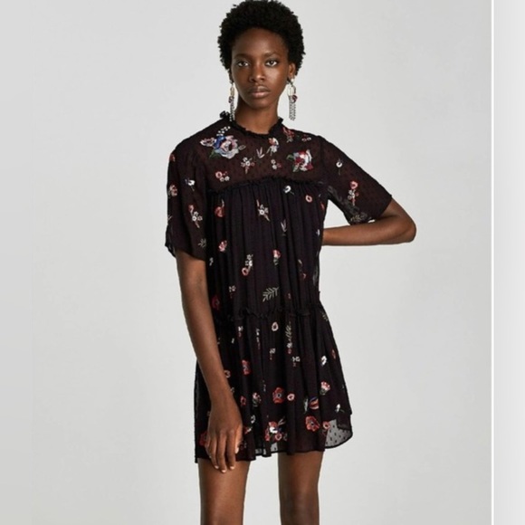 Zara Dresses & Skirts - Zara Embroidered Mini Size Small